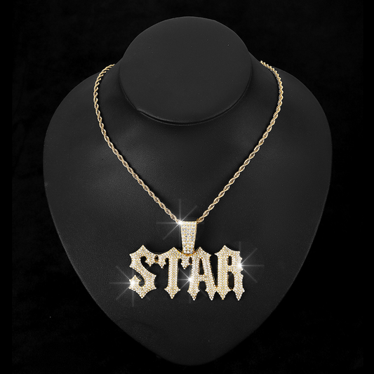 Rockstar Iced Star Pendant & Chain Set | NORVIA