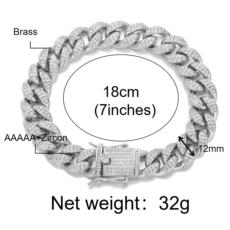 12mm Heavy Iced Cuban Link Chain & Bracelet | NORVIA