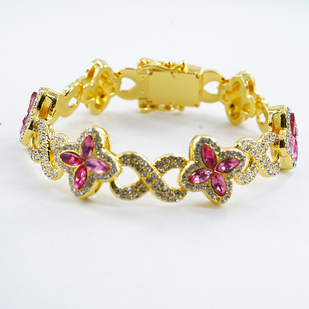 NORVIA Infinity Lucky 8 Multicolor Gemstone Cuban Chain