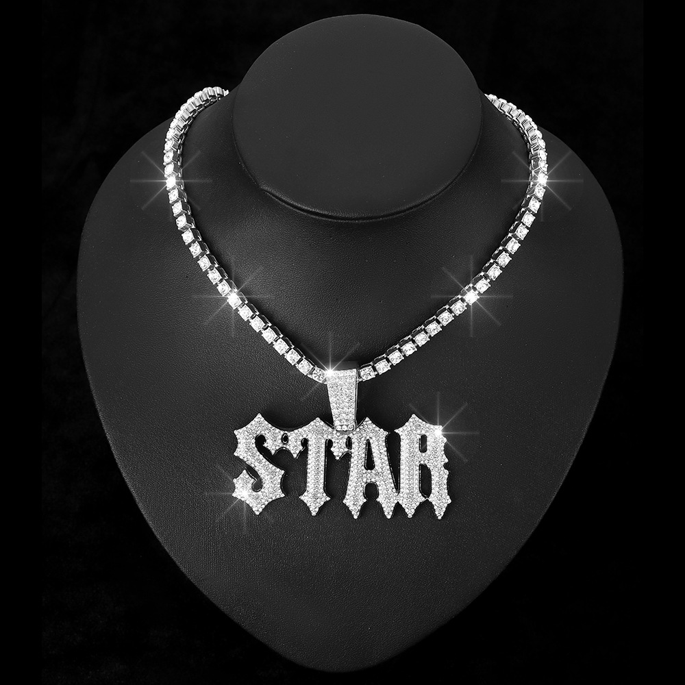 Rockstar Iced Star Pendant & Chain Set | NORVIA