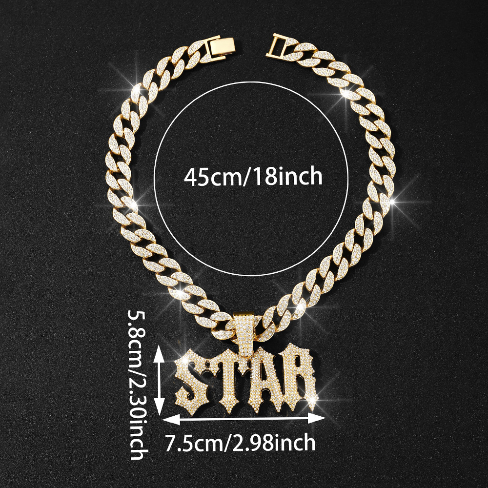 Rockstar Iced Star Pendant & Chain Set | NORVIA