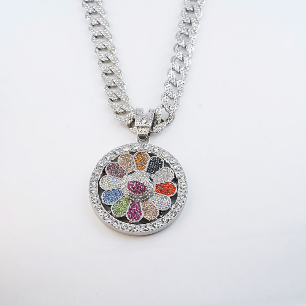 Rainbow Sunflower Pendant & 18" Chain | NORVIA