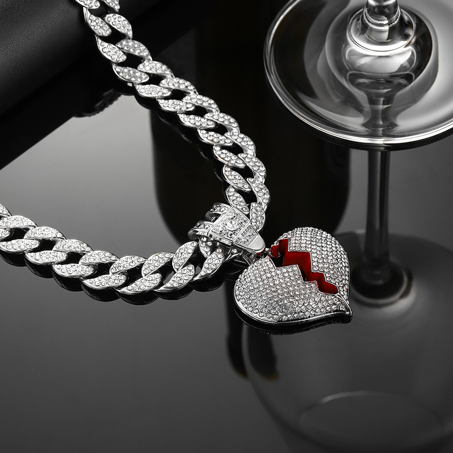 Iced Dripping Broken Heart Pendant | NORVIA