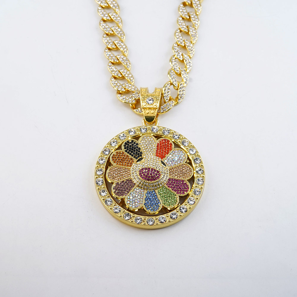 Rainbow Sunflower Pendant & 18" Chain | NORVIA