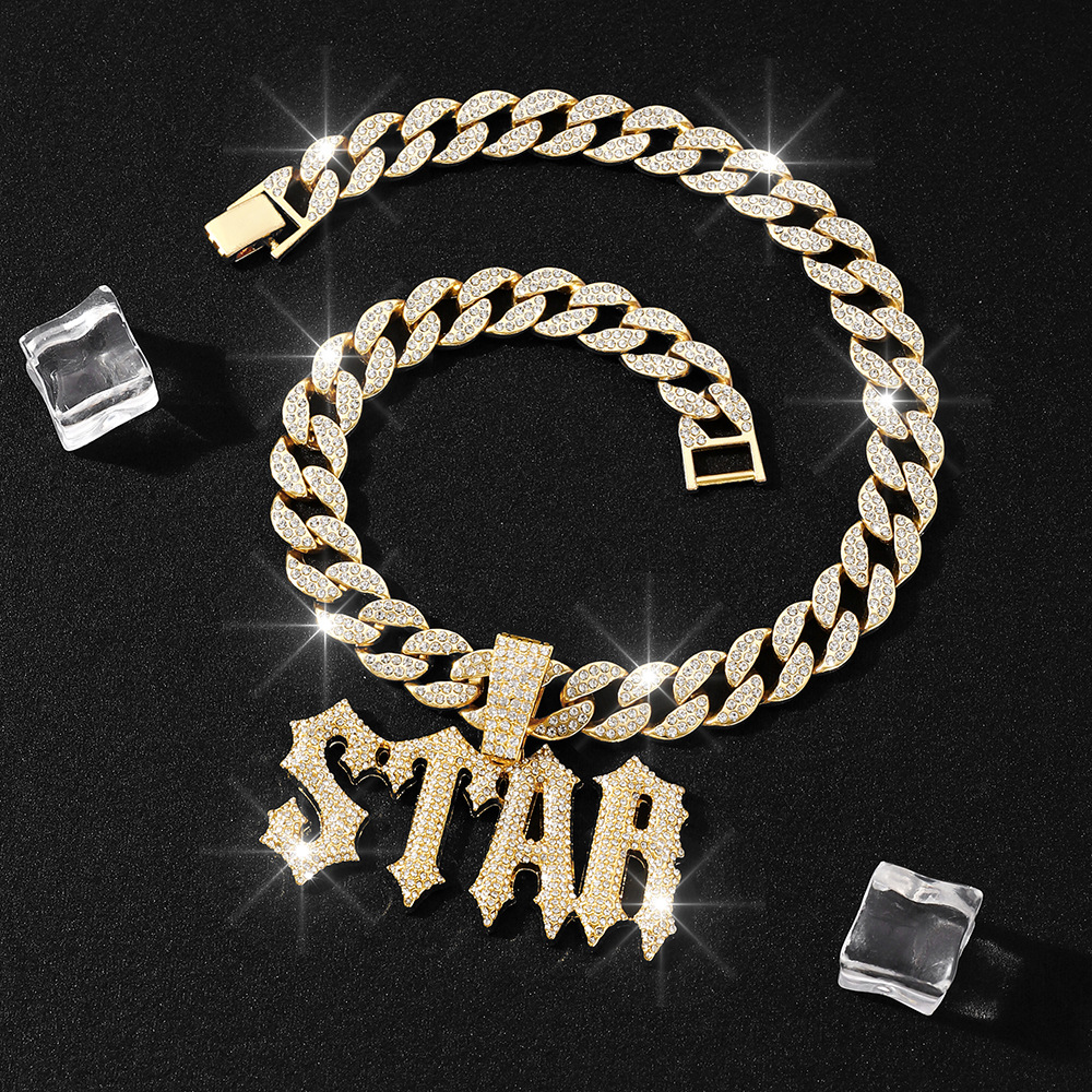 Rockstar Iced Star Pendant & Chain Set | NORVIA