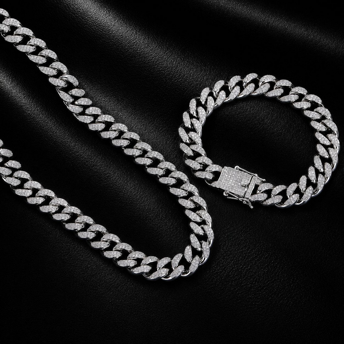 12mm Heavy Iced Cuban Link Chain & Bracelet | NORVIA