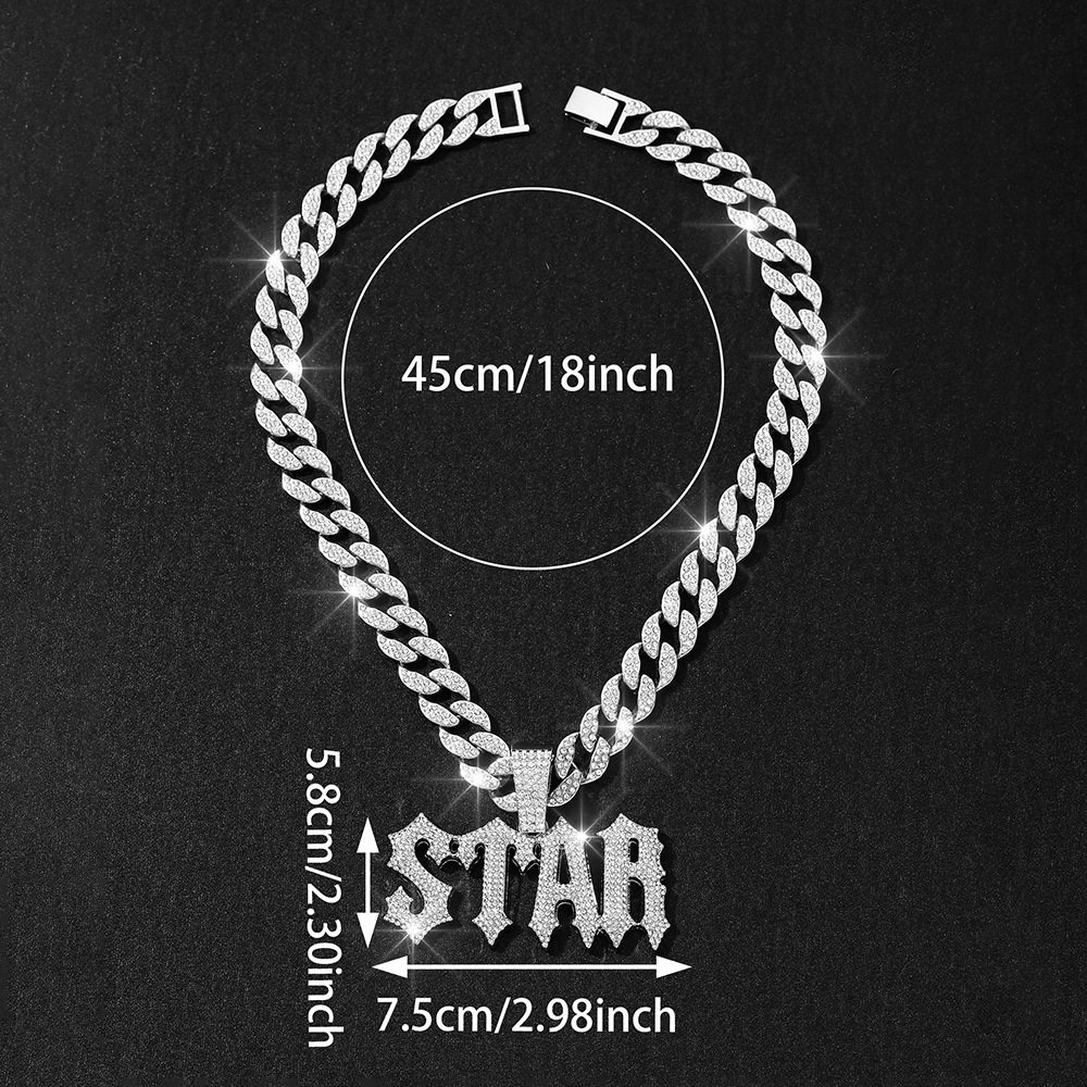 Rockstar Iced Star Pendant & Chain Set | NORVIA
