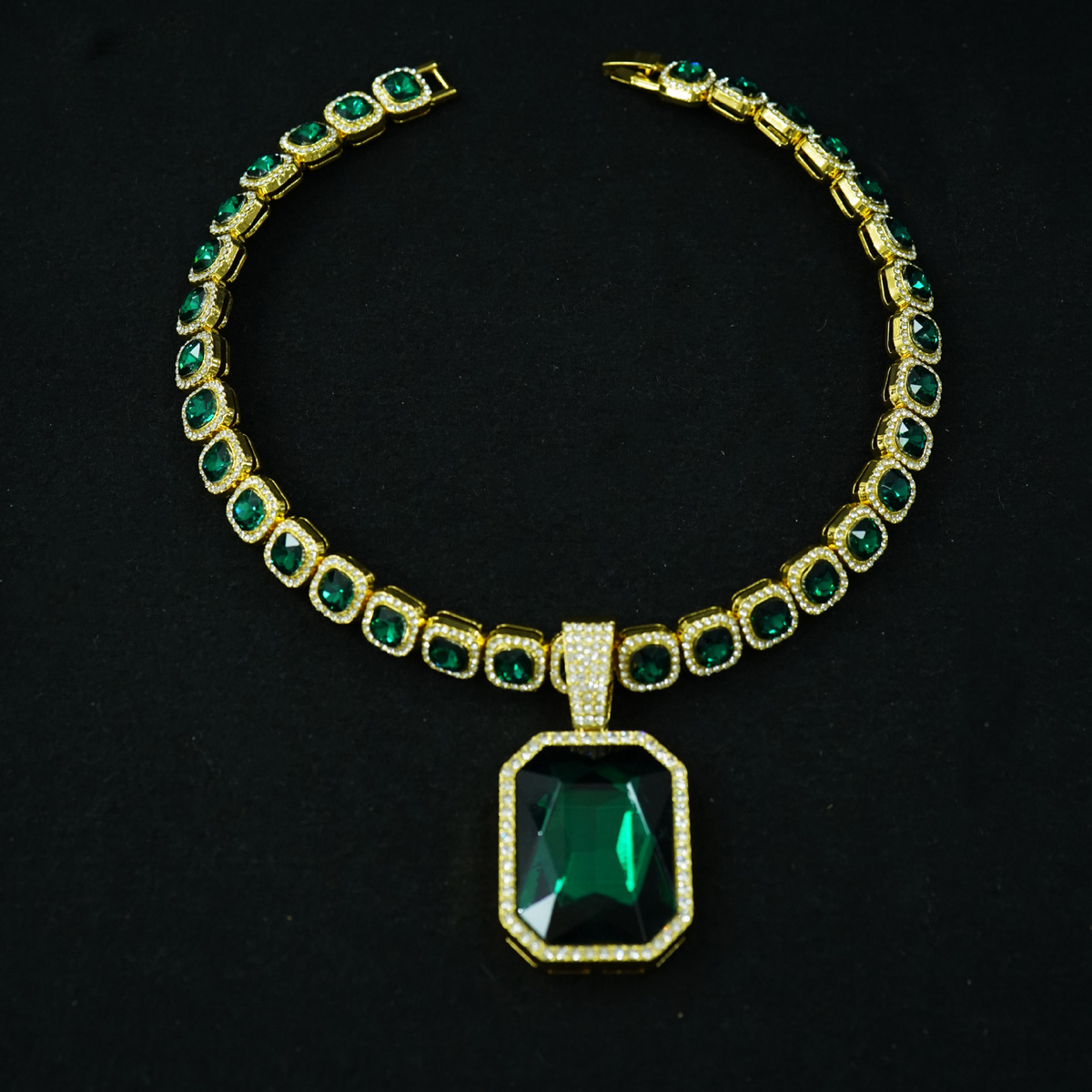 Square Baguette Solitaire Pendant | NORVIA