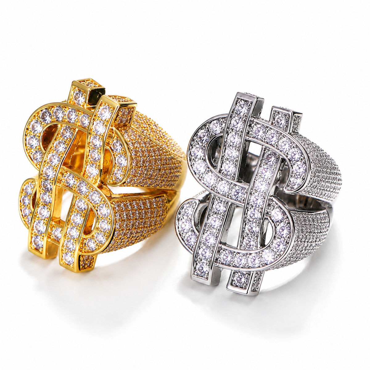 Iced Dollar Sign Statement Ring | NORVIA