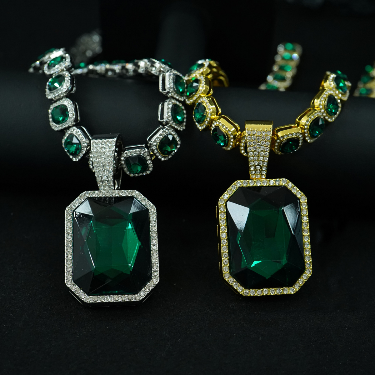 Square Baguette Solitaire Pendant | NORVIA