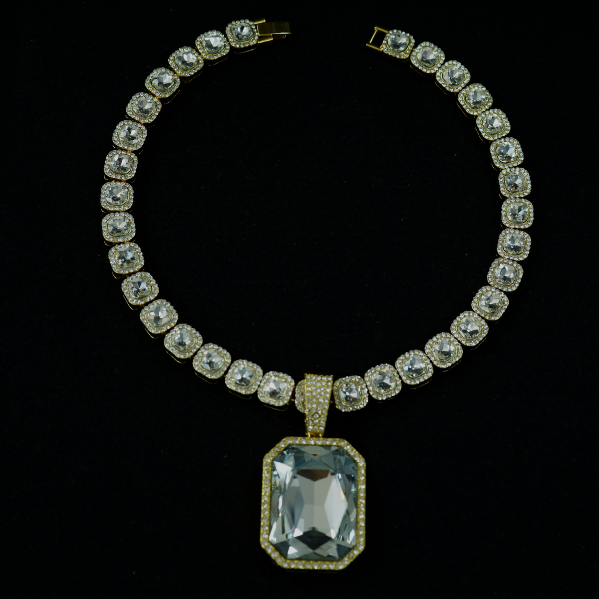 Square Baguette Solitaire Pendant | NORVIA