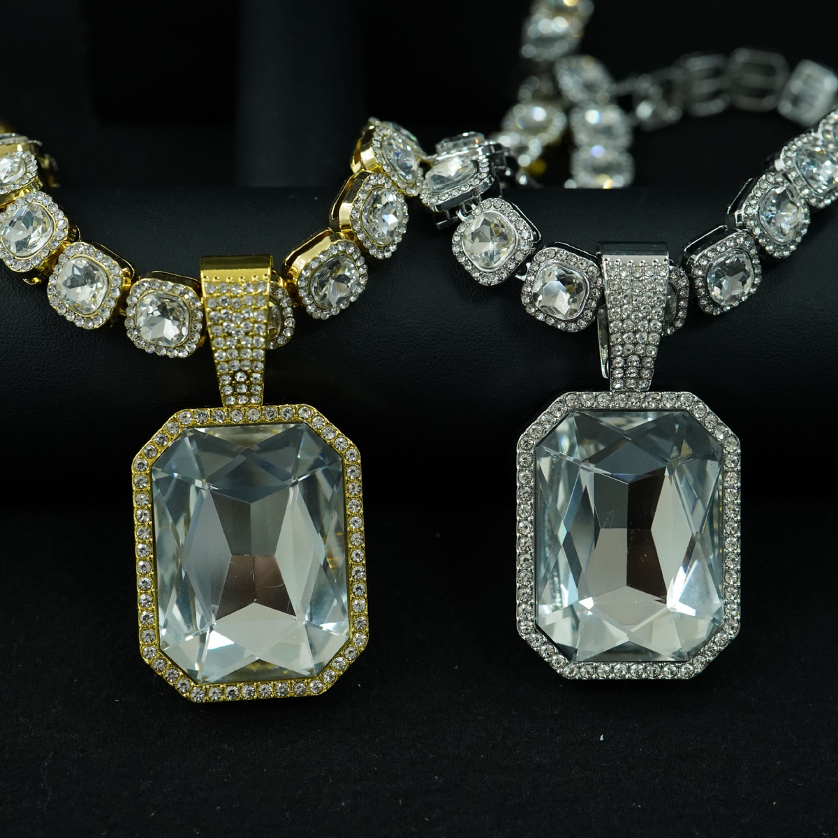 Square Baguette Solitaire Pendant | NORVIA