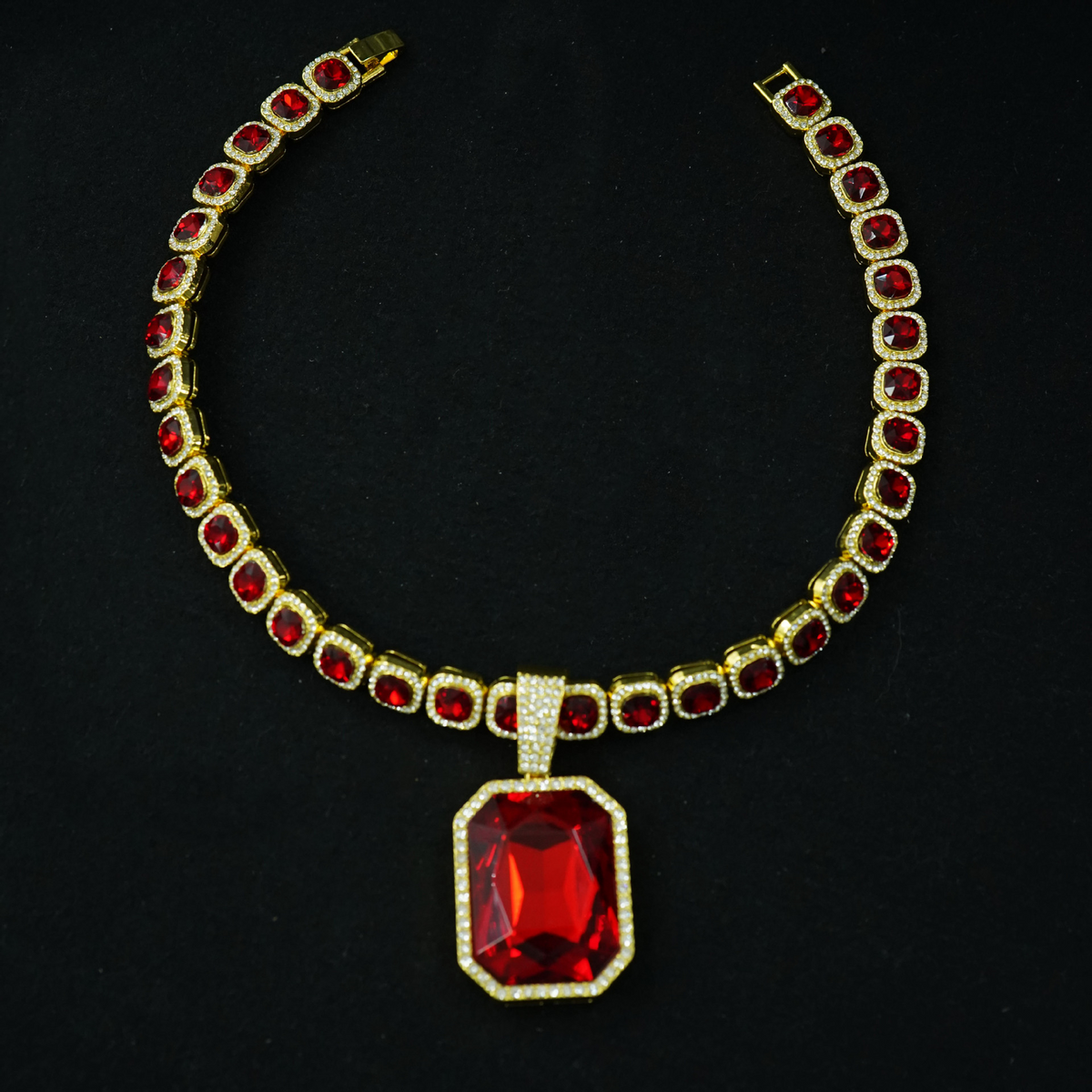 Square Baguette Solitaire Pendant | NORVIA