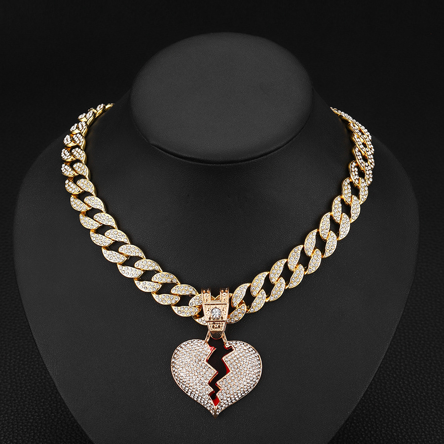 Iced Dripping Broken Heart Pendant | NORVIA