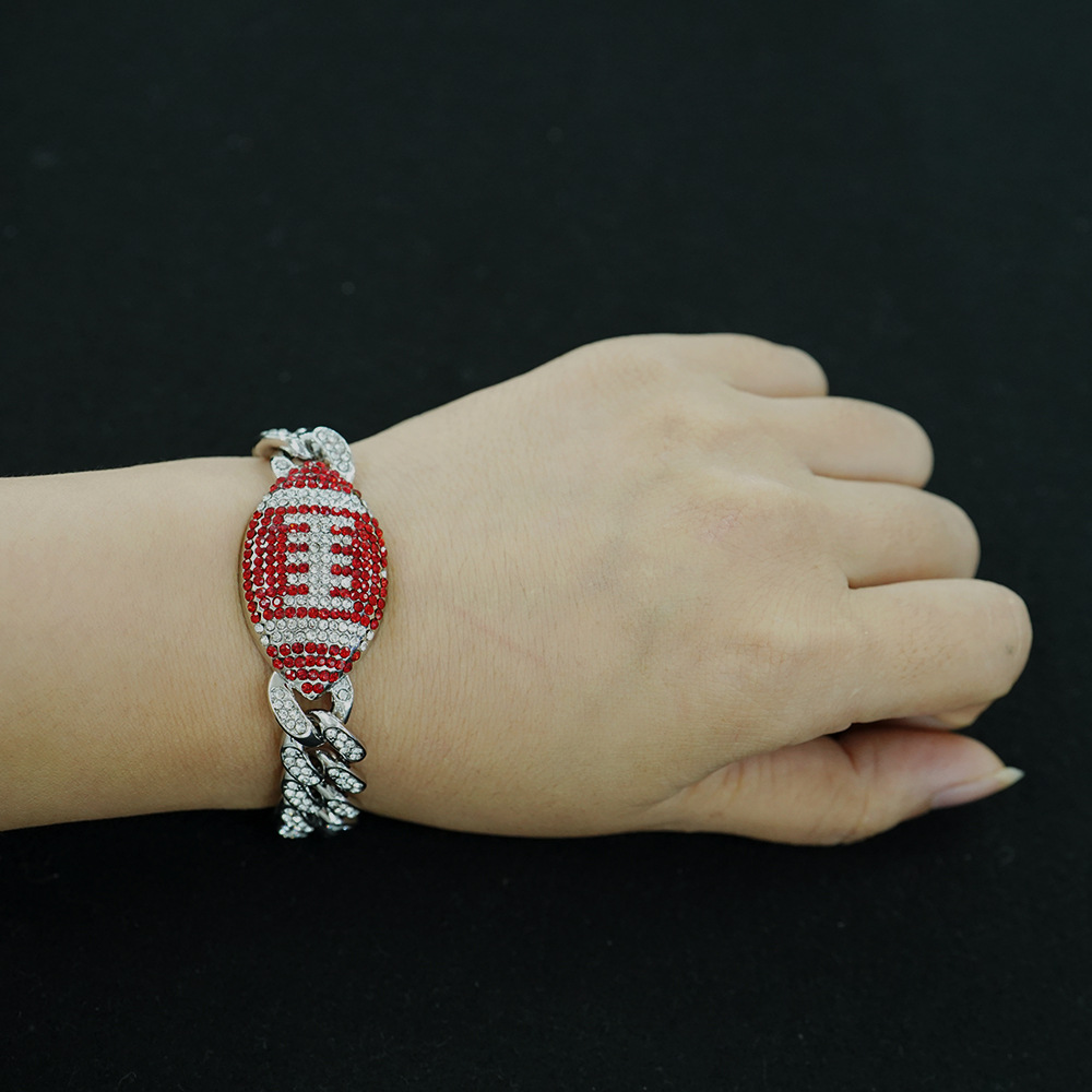 NORVIA Rainbow Sports Gemstone 8" Cuban Link Bracelet - Premium Iced Jewelry View 4