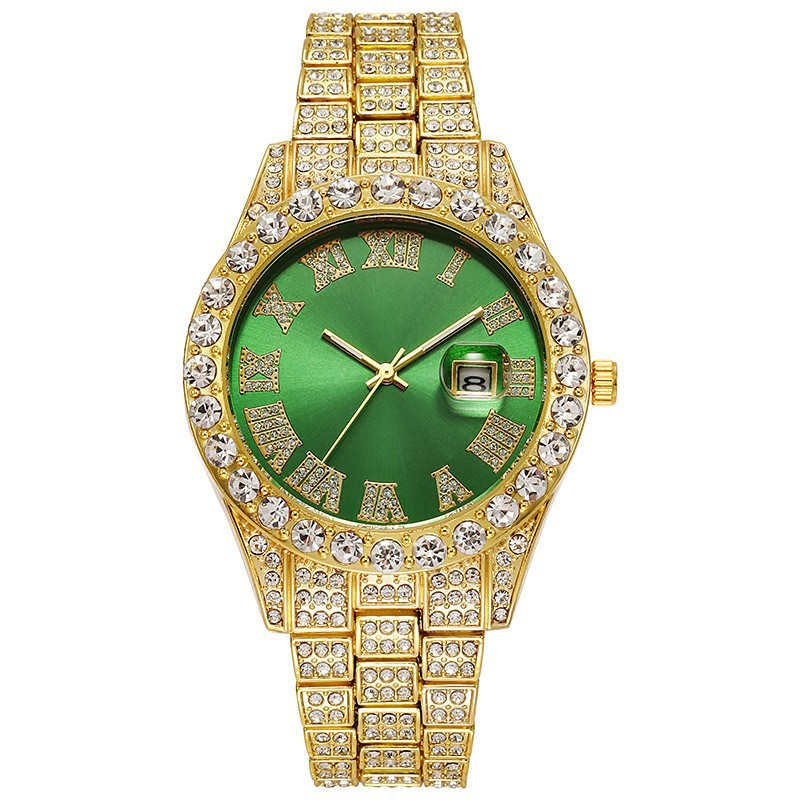 NORVIA Roman Dial Luxury Iced Quartz Timepiece - Premium Iced Jewelry View 4