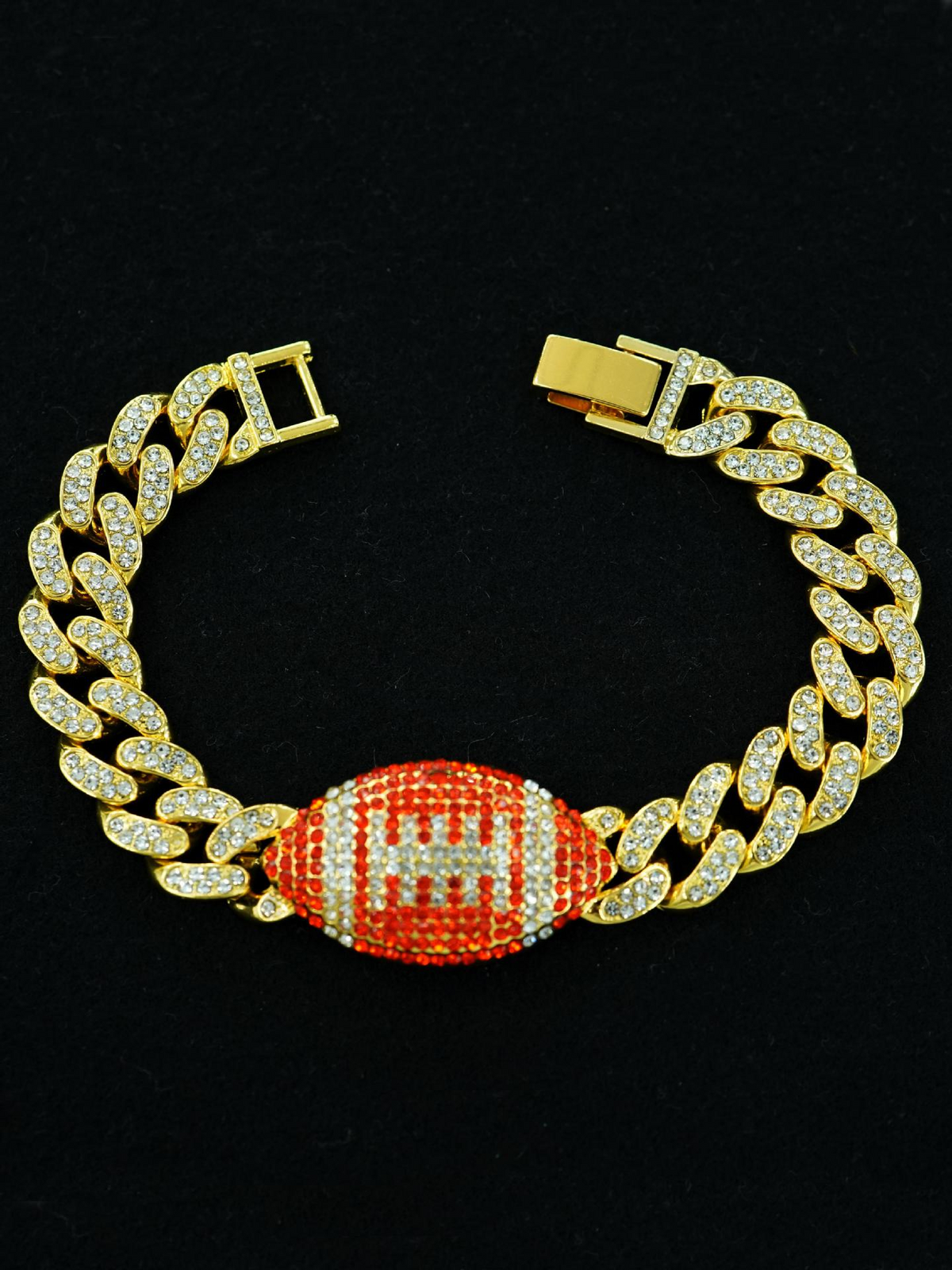 NORVIA Rainbow Sports Gemstone 8" Cuban Link Bracelet - Premium Iced Jewelry View 5