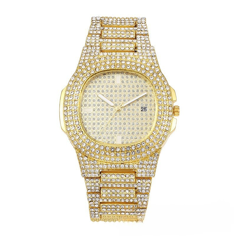 NORVIA Roman Dial Luxury Iced Quartz Timepiece - Premium Iced Jewelry View 5