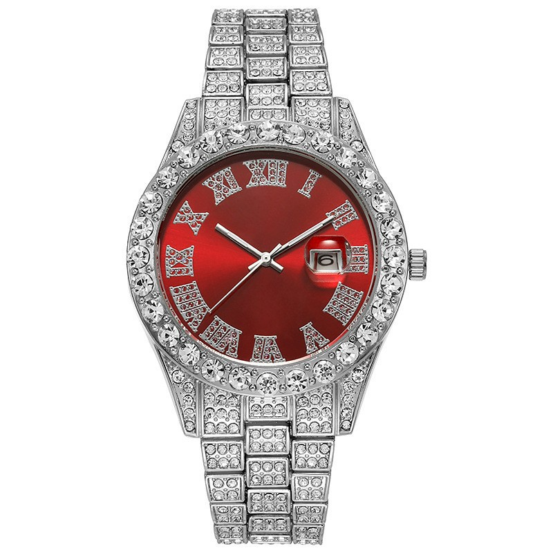 NORVIA Roman Dial Luxury Iced Quartz Timepiece - Premium Iced Jewelry View 6