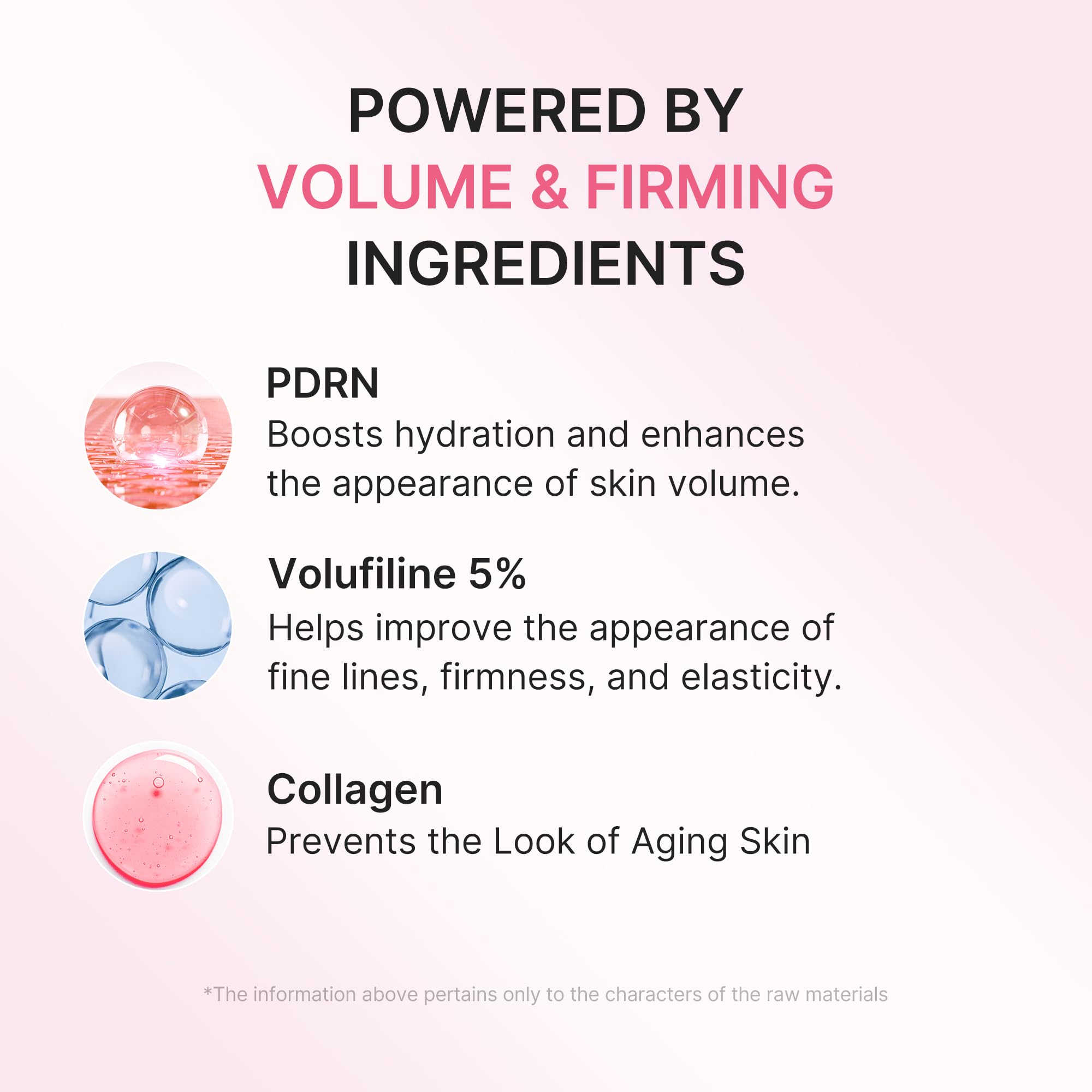Clinical Active Ingredients: PDRN, 5% Volufiline, Marine Collagen