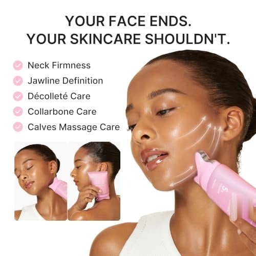 Face, Neck, Jawline, and Decollete Care Zones on Model